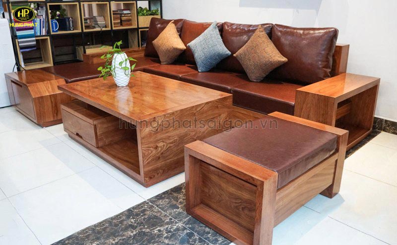 Sofa gỗ cẩm hồng nguyên khối