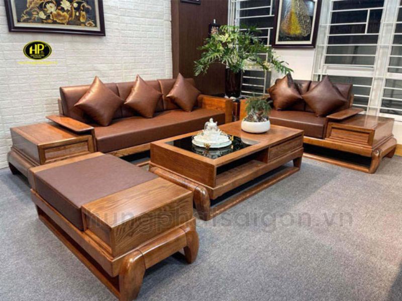 Sofa gỗ hương cao cấp nhập khẩu HS-46