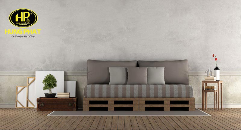 Sofa gỗ pallet phong cách retro