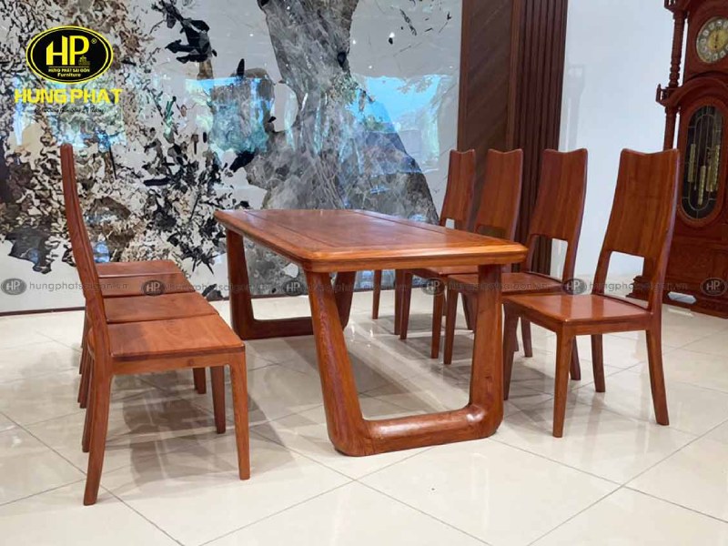 Bộ bàn ghế ăn gỗ hương đá BAH-V8