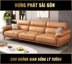 sofa da phong cách ý H-115