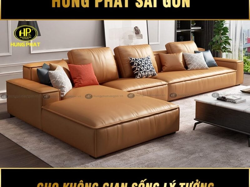 Sofa da goc L cao cap Hd-95