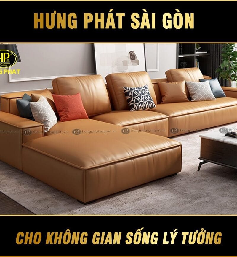 Sofa da goc L cao cap Hd-95