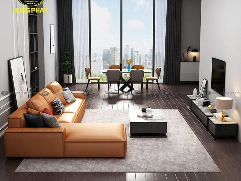 Sofa da hàn quốc góc L HD-95