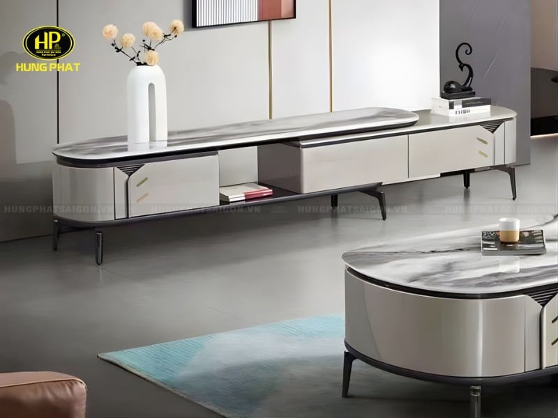 bộ kệ tivi bàn đá hiện đại b37-2600