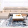 ghế sofa da bò ý góc l 8088