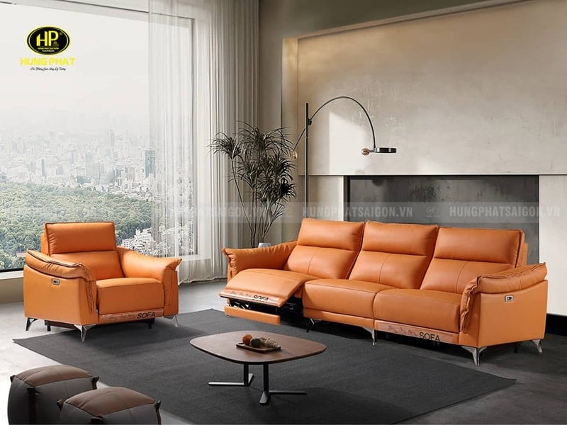 ghế sofa thư giãn chỉnh điện da bò g906