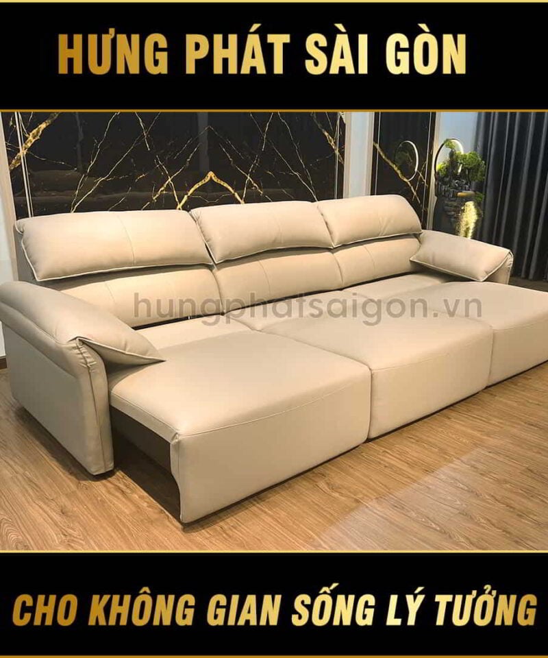 Sofa thư giãn chỉnh điện da bò ý S-112