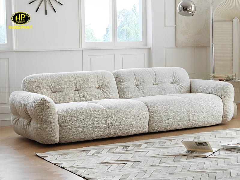 sofa băng vải lông cừu hiện đại h-139
