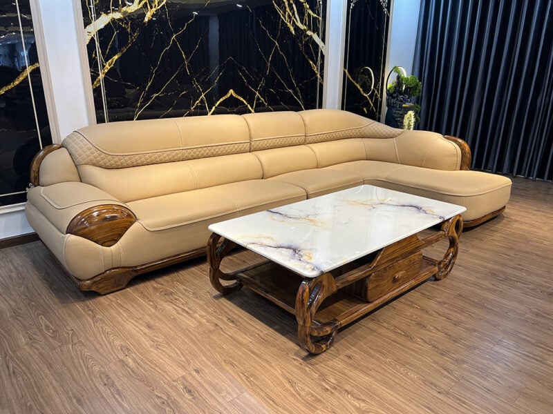 ghế sofa da bò góc l nhập khẩu wj165