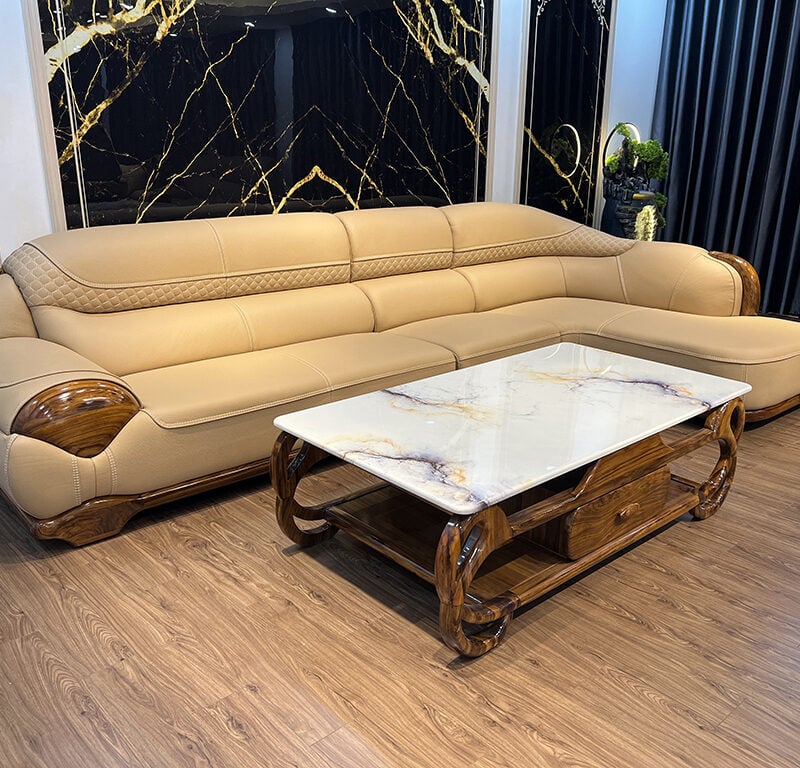 ghế sofa da bò góc l nhập khẩu wj165