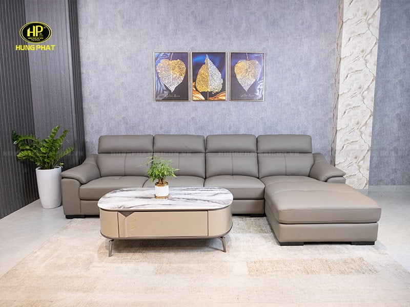 sofa da bò thật nhập khẩu 9076