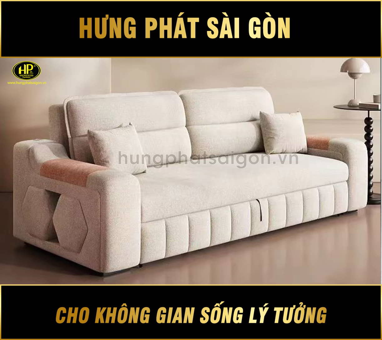 Sofa giường vải lông cừu cao cấp G-40