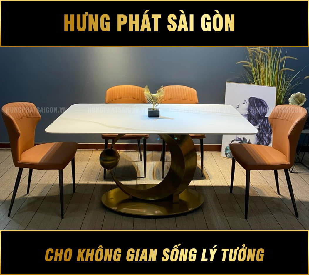 bộ bàn ăn mặt đá hiện đại tt-01