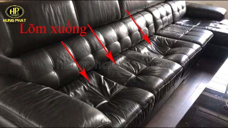 Cách xử lý ghế sofa da bị lõm