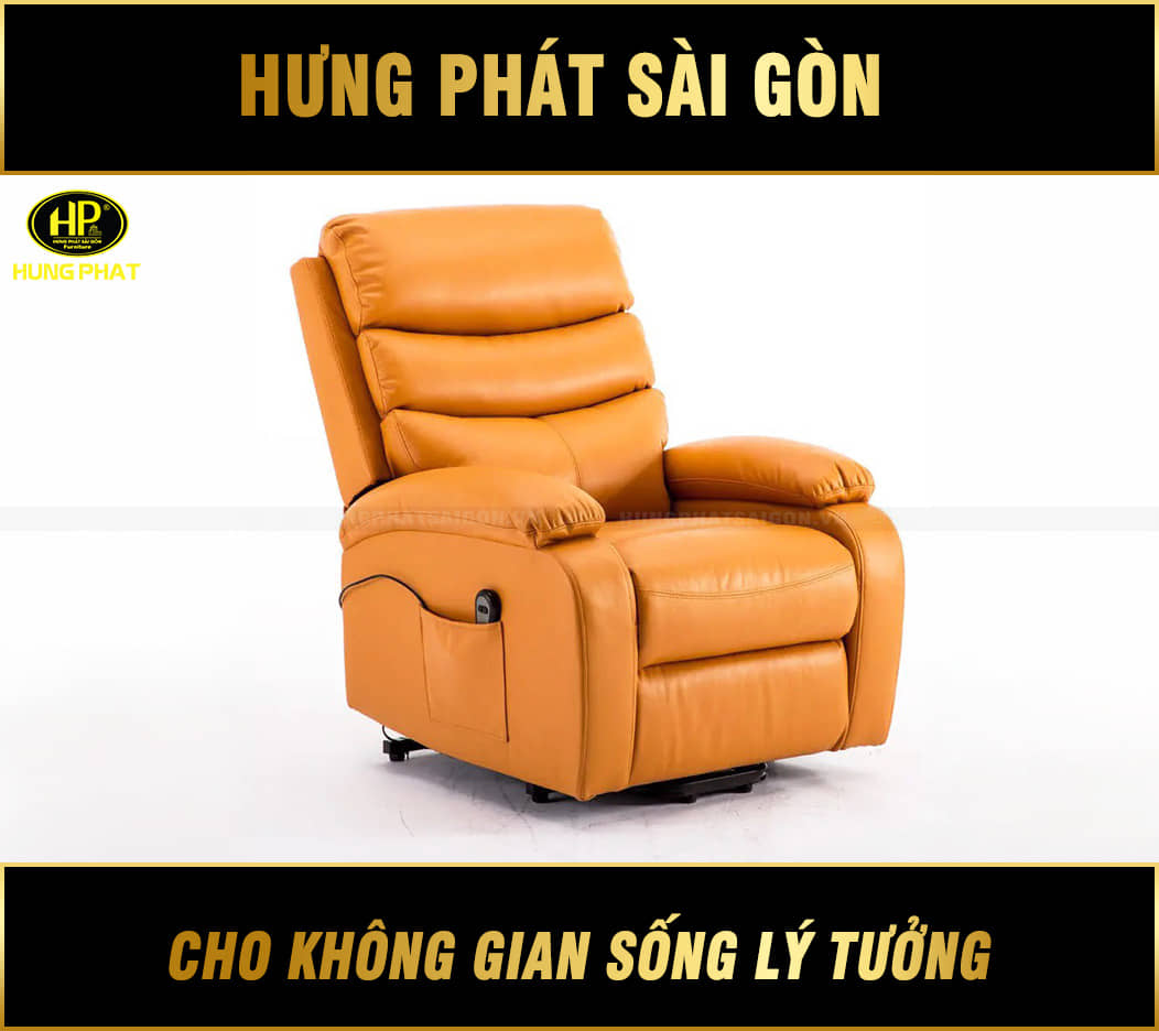 Ghế sofa đơn thư giãn màu cam 8018-C