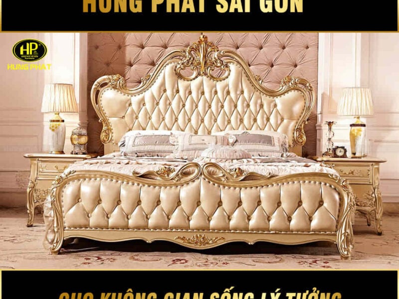 Giường ngủ tân cổ điển hoàng gia 8800