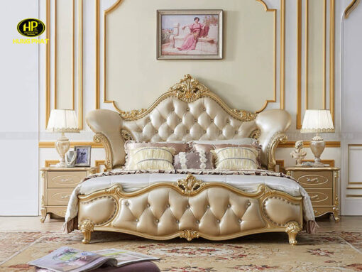 Giường ngủ tân cổ điển 8866 mang phong cách hoàng gia, quý tộc