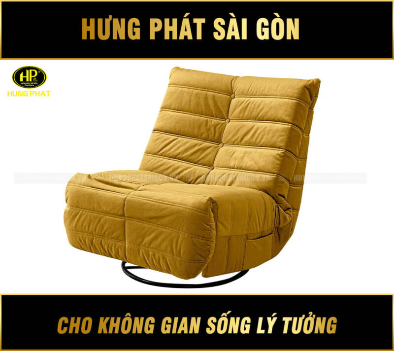 Sofa đơn thư giãn màu vàng F5-V