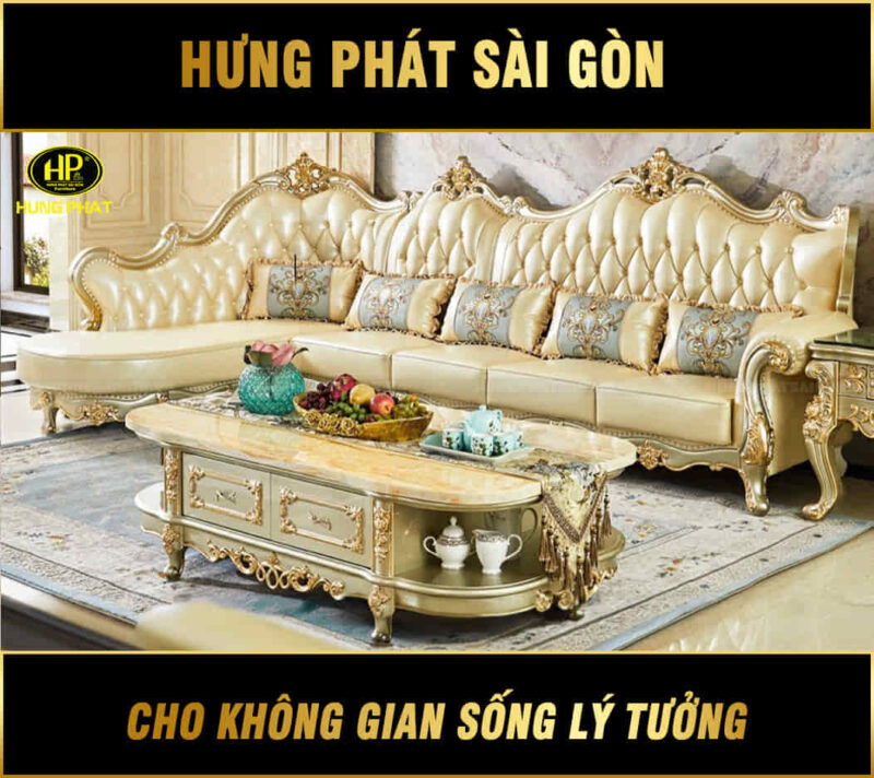 Sofa tân cổ điển góc L 8111