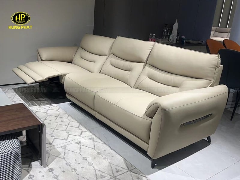 sofa thư giãn chỉnh điện da bò ý 2356