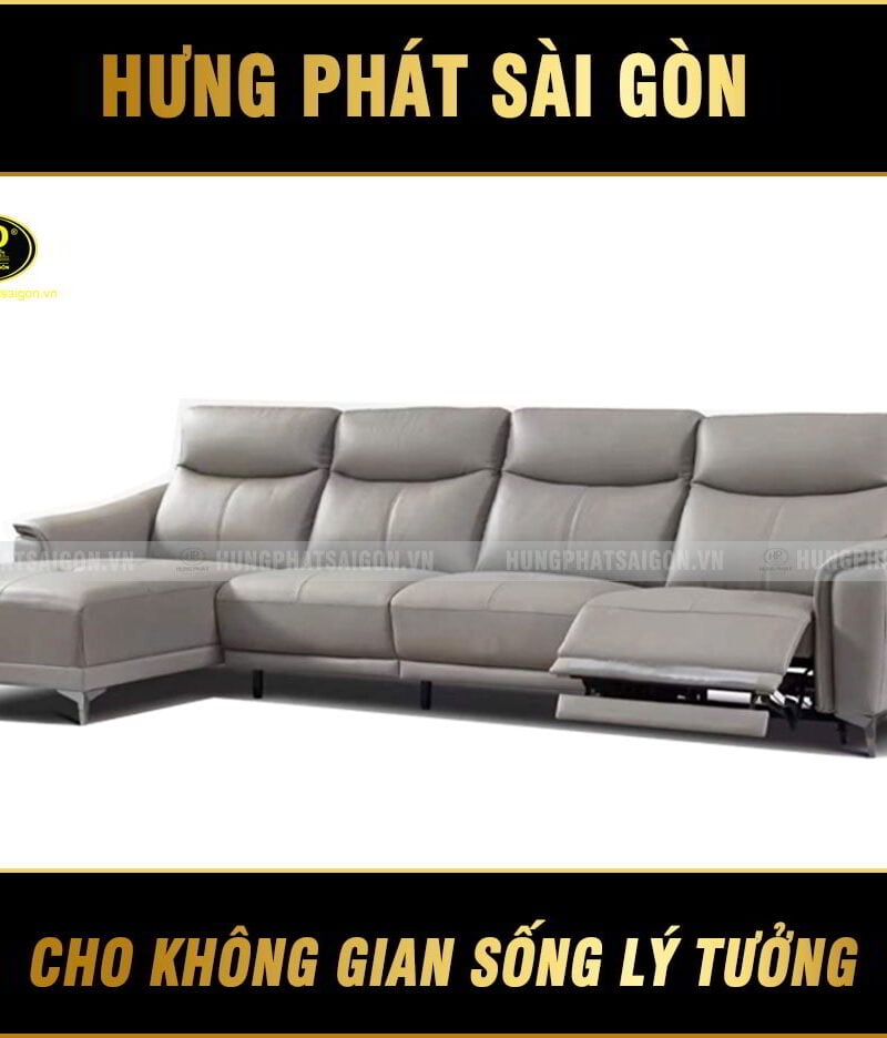 Sofa thư giãn chỉnh điện da bò ý S128D