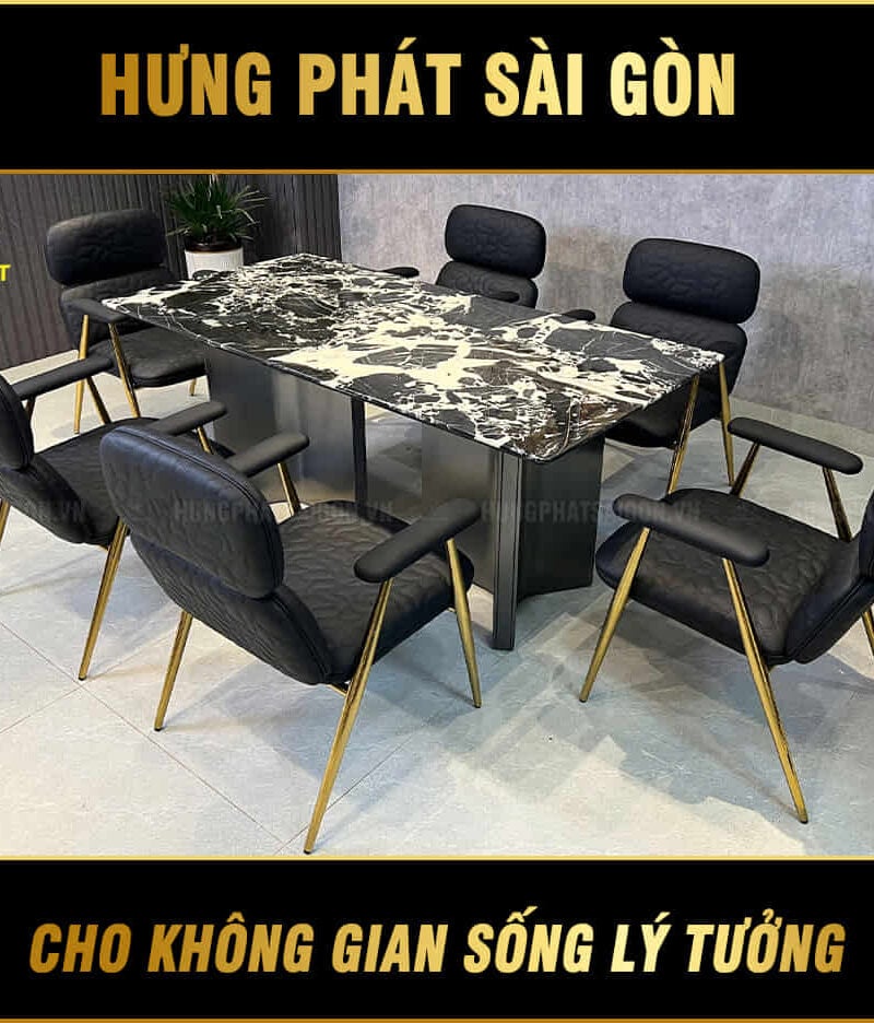 bàn ăn mặt đá tự nhiên ba-sf22