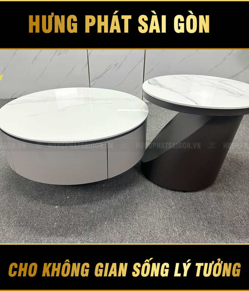 bàn sofa đôi mặt đá hiện đại TNM-04