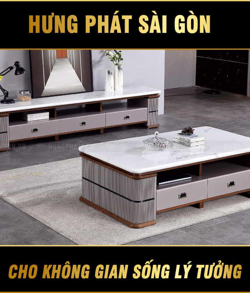 Bàn sofa mặt đá hiện đại nhập khẩu 618