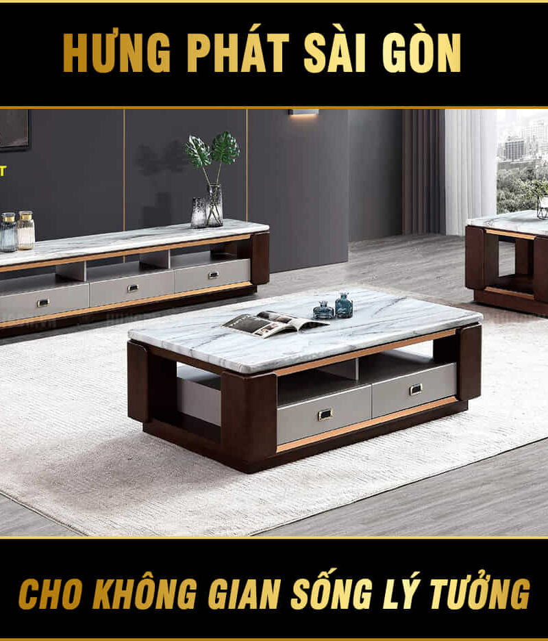 Bàn sofa mặt đá nhập khẩu 838