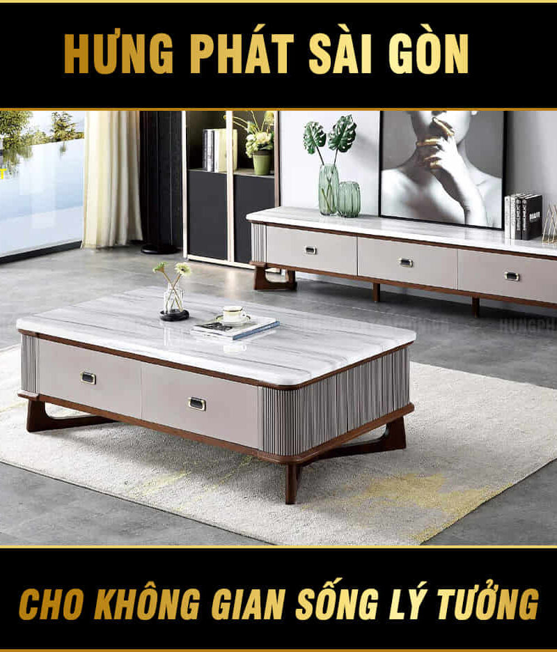 bàn sofa mặt đá nhập khẩu cao cấp 620