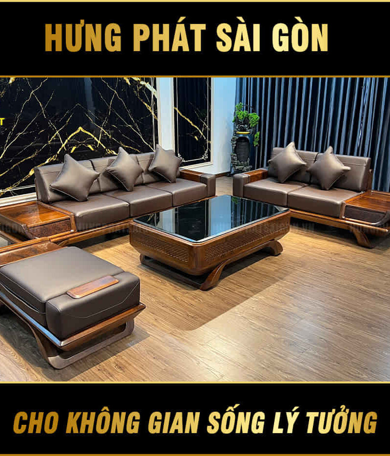 bộ sofa gỗ phòng khách HO-032