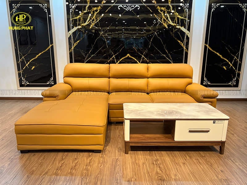 ghế sofa da lau được mực bút bi chống trầy hd-60p
