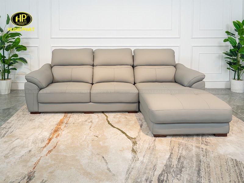 góc chụp chính diện bộ sofa da chống trầy hv-911p