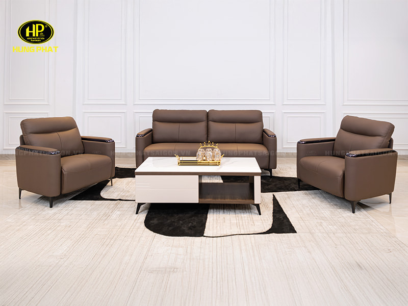 sofa da bò nhập khẩu kz-117
