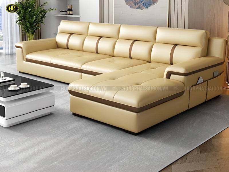 sofa da hiện đại cho phòng khách hd-111