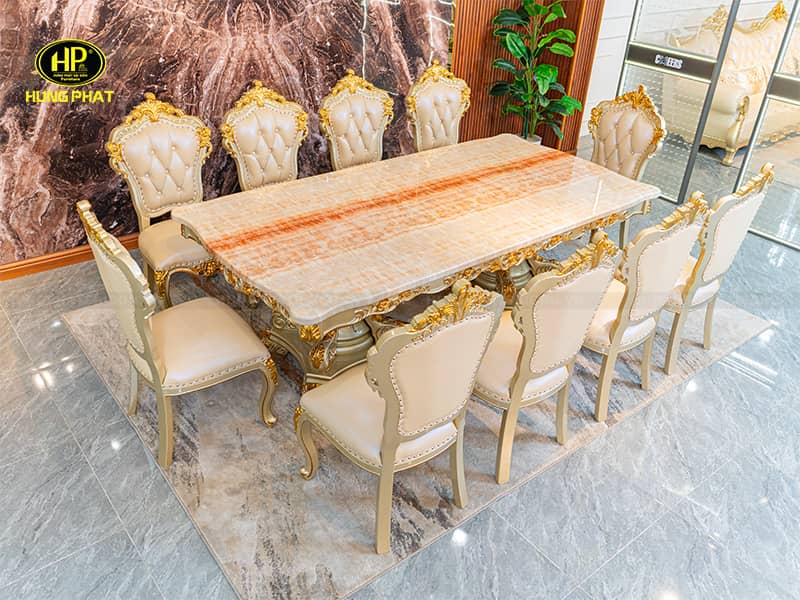 bộ bàn ăn hoàng gia tân cổ điển ba-8329