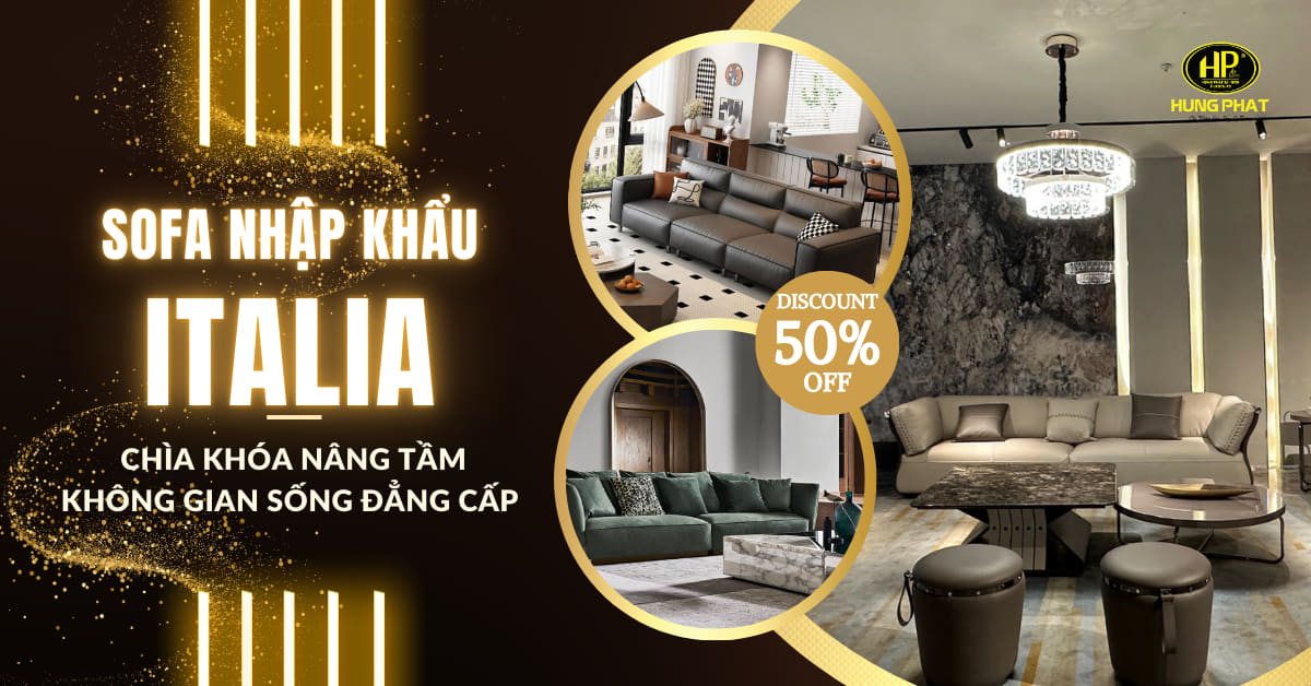 sofa da bò ý nhập khẩu