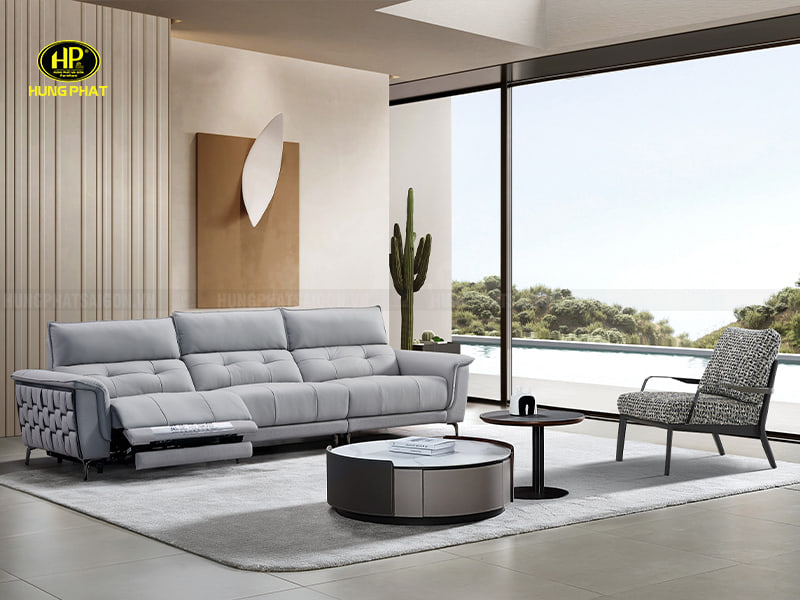 ghế sofa da bò ý thư giãn chỉnh điện 8351