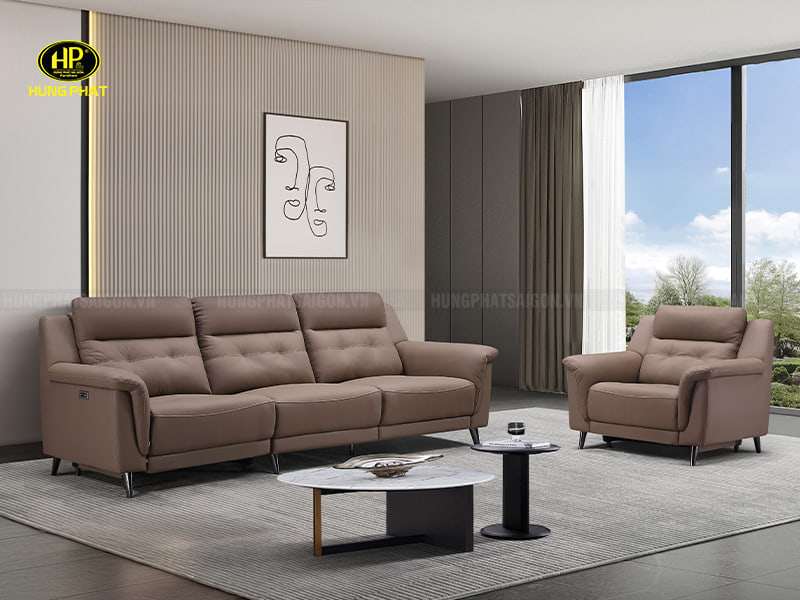 ghế sofa da bò ý thư giãn chỉnh điện lg927