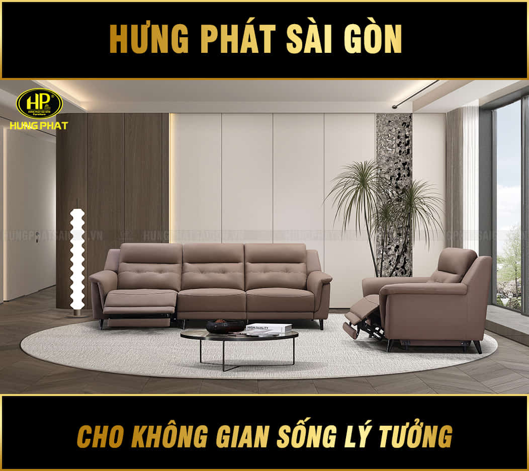 ghế sofa da bò ý thư giãn chỉnh điện nhập khẩu lg927