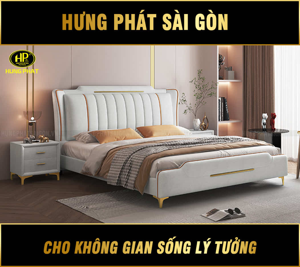 giường bọc da GD-41