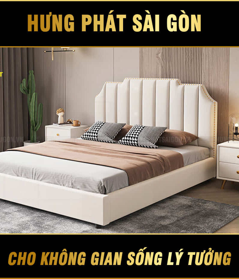 giường ngủ bọc da GD-38