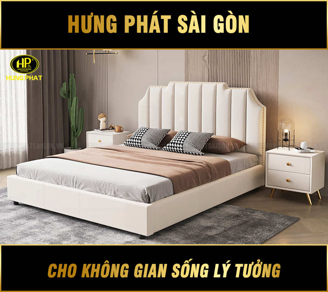 giường ngủ bọc da GD-38