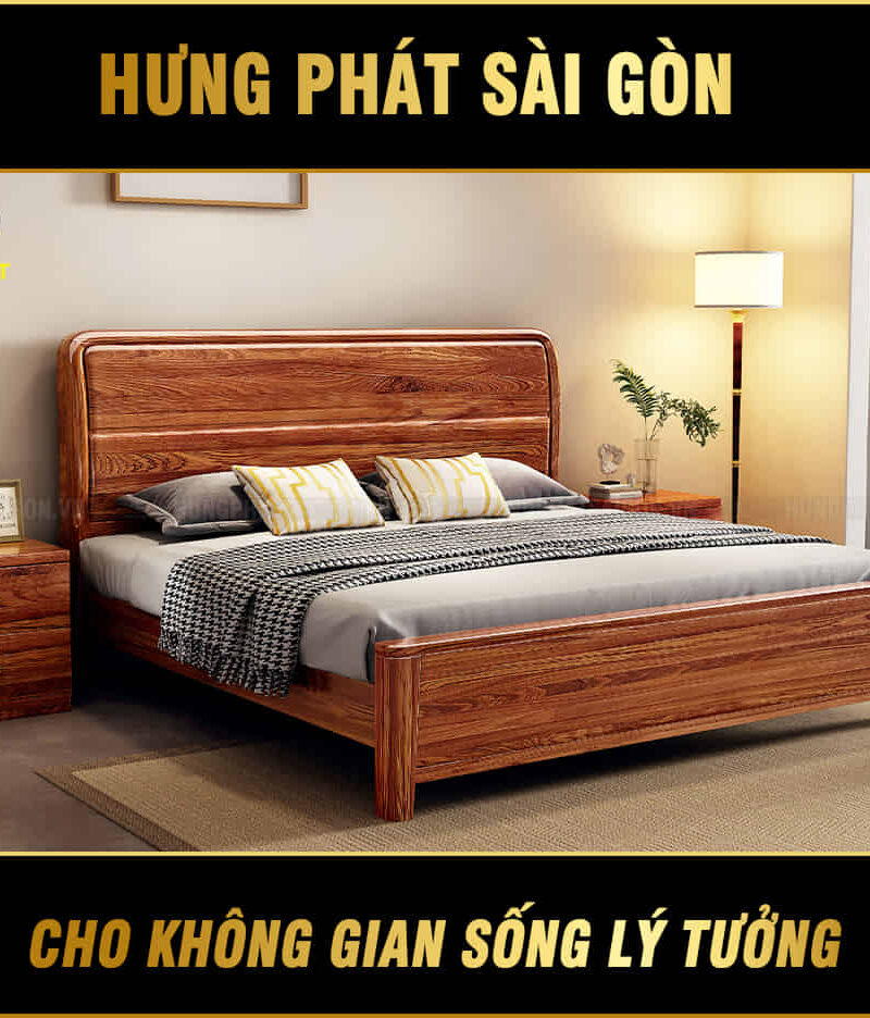 giường ngủ gỗ tự nhiên 2A91