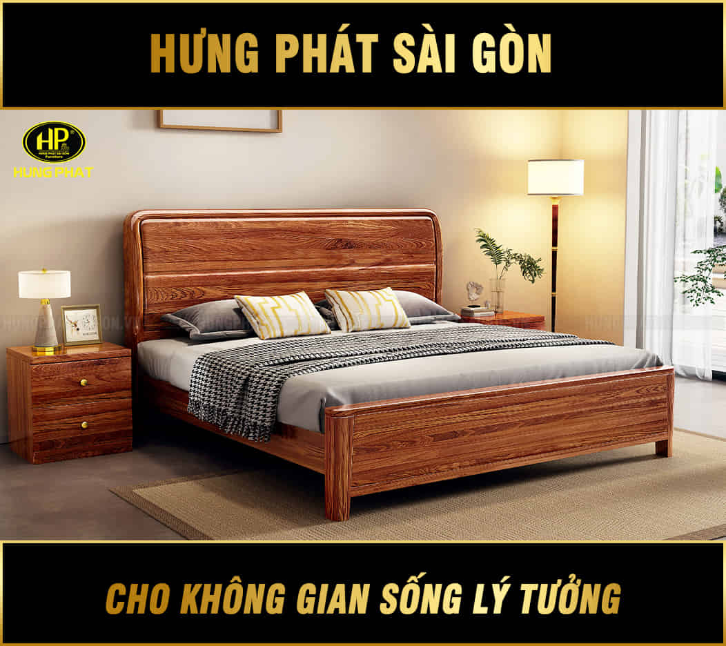 giường ngủ gỗ tự nhiên 2A91