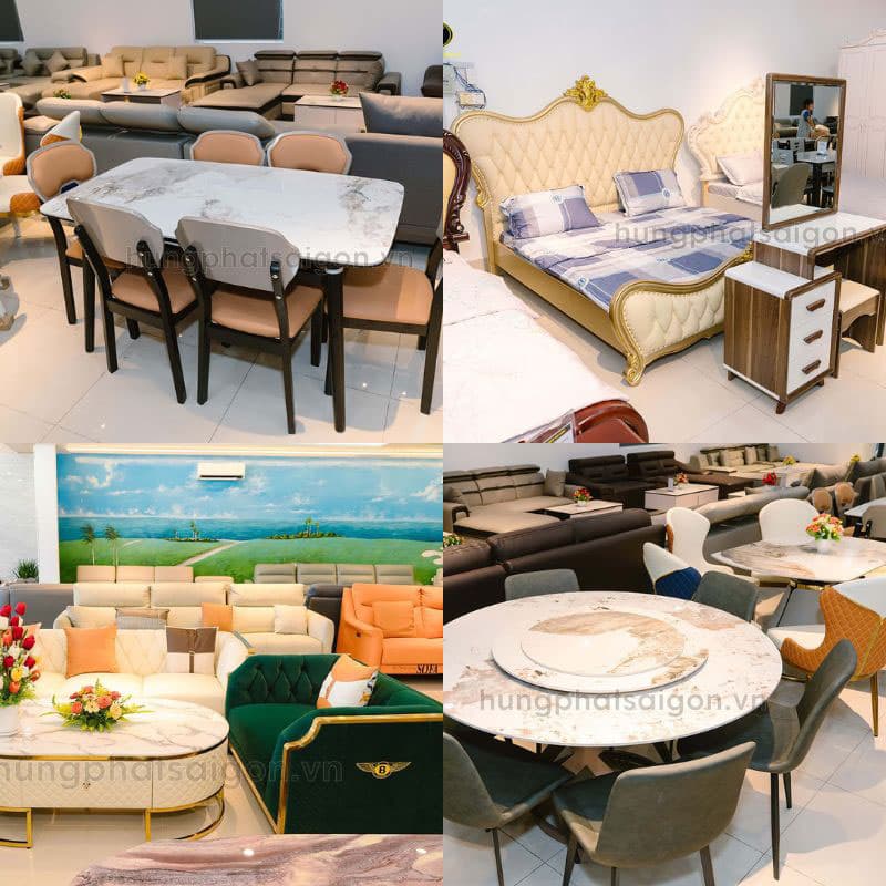 showroom trưng bày đa dạng sản phẩm