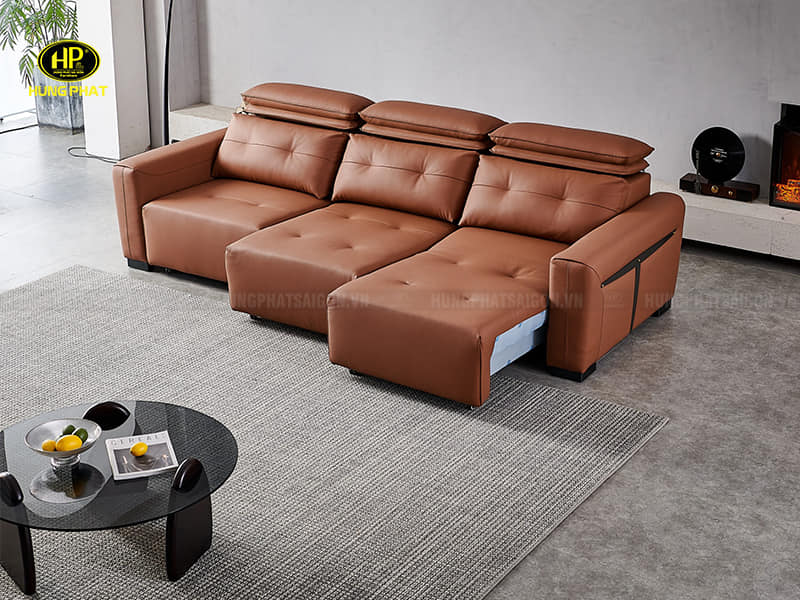 sofa da bò ý chỉnh điện 7029