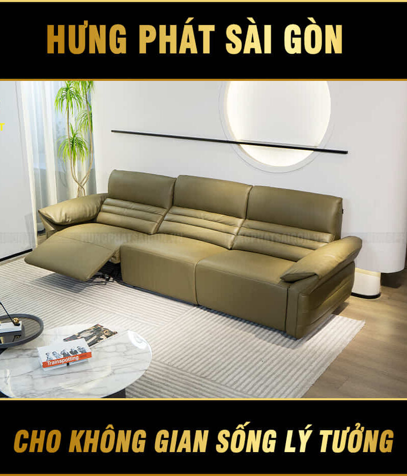 sofa da bò ý chỉnh điện GC-3060