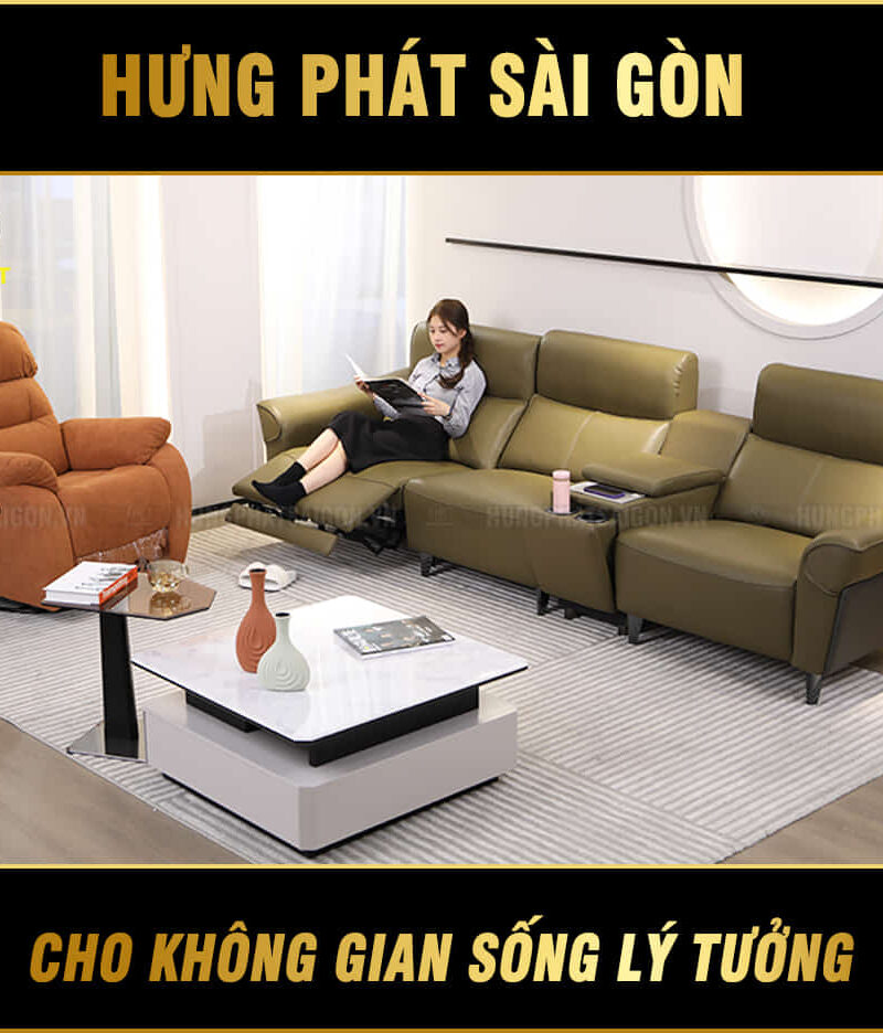 sofa da bò ý chỉnh điện nhập khẩu GC-3032